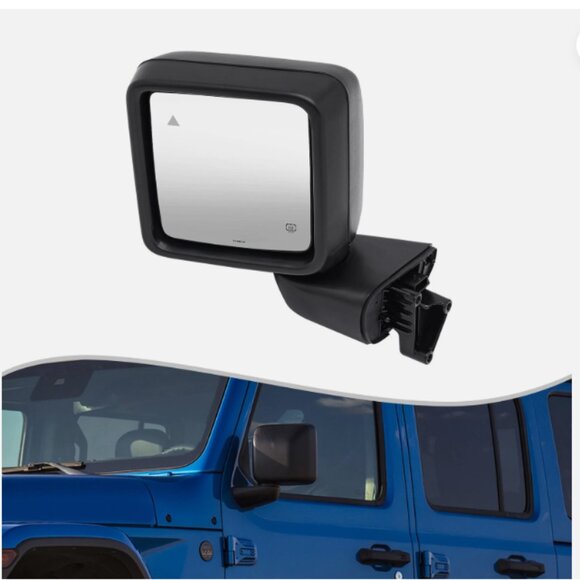 Jeep Gladiator Wrangler JL JT Driver Left Side Power Heated Mirror Blind Spot - Picture 1 of 5